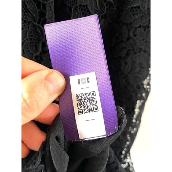 Ralph Lauren Purple Label Liesel Lace Long-Sleeve Cocktail Dress Sz 6 Black - Picture 10 of 11